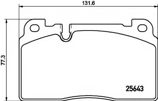 HELLA 8DB355020241 Комплект гальмівних колодок, дискове гальмо