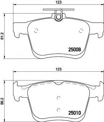 HELLA 8DB355020271 Комплект гальмівних колодок, дискове гальмо