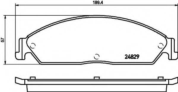 HELLA 8DB355021051 Комплект гальмівних колодок, дискове гальмо