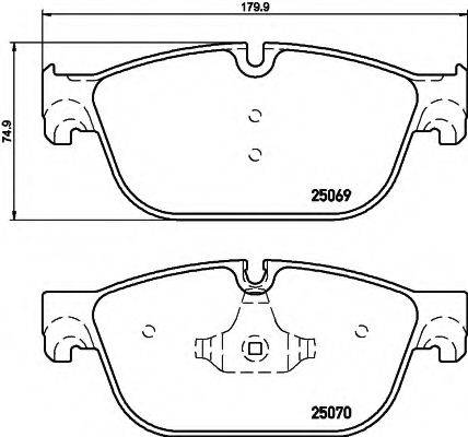 HELLA 8DB355021141 Комплект гальмівних колодок, дискове гальмо