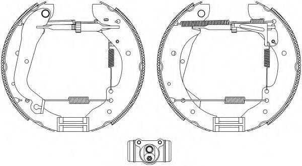 HELLA 8DB355003601 Комплект гальмівних колодок