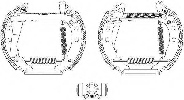 HELLA 8DB355003741 Комплект гальмівних колодок