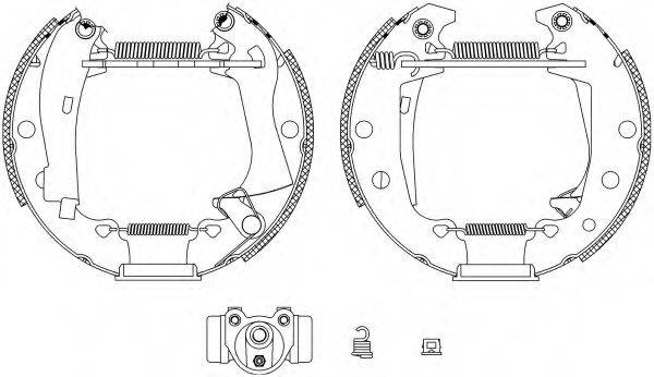 HELLA 8DB355003621 Комплект гальмівних колодок