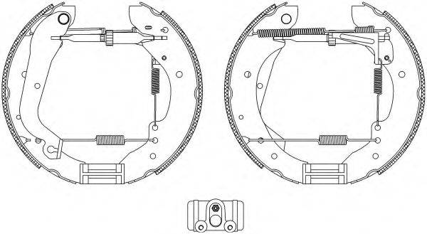 HELLA 8DB355004061 Комплект гальмівних колодок