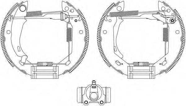 HELLA 8DB355004951 Комплект гальмівних колодок