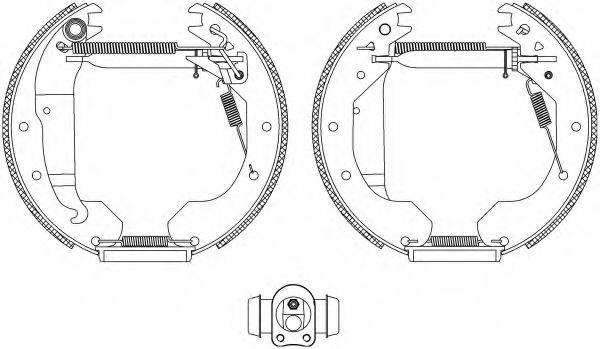 HELLA 8DB355004301 Комплект гальмівних колодок