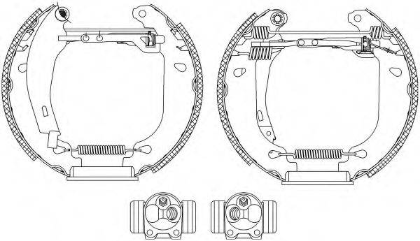 HELLA 8DB355005161 Комплект гальмівних колодок