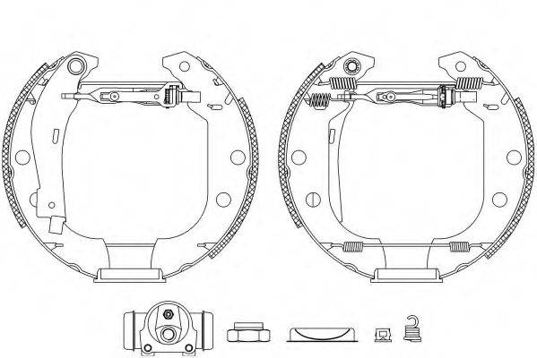 HELLA 8DB355003951 Комплект гальмівних колодок