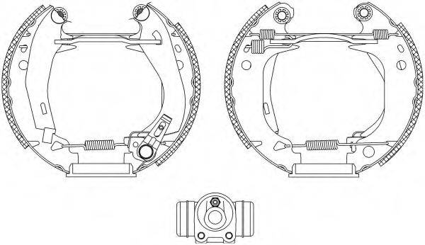 HELLA 8DB355003941 Комплект гальмівних колодок