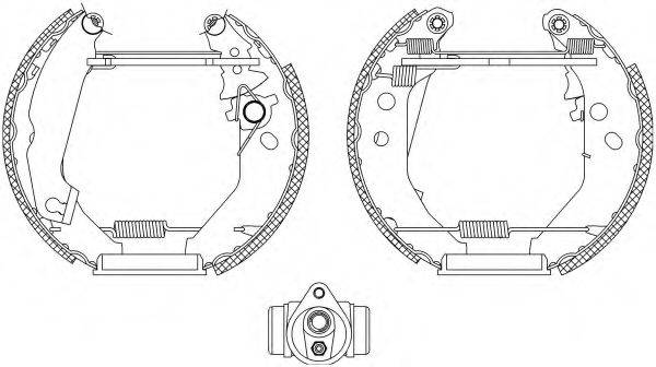 HELLA 8DB355003781 Комплект гальмівних колодок