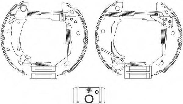 HELLA 8DB355005061 Комплект гальмівних колодок