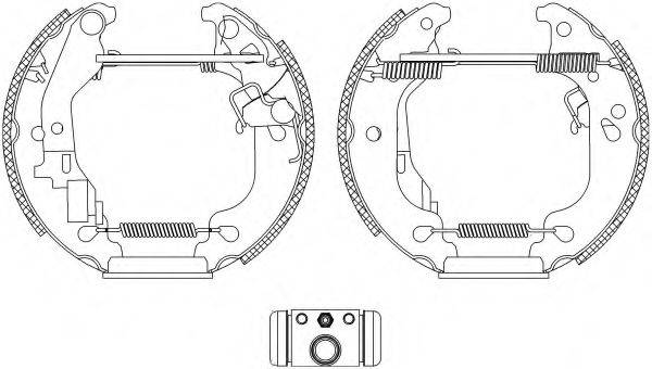 HELLA 8DB355004751 Комплект гальмівних колодок