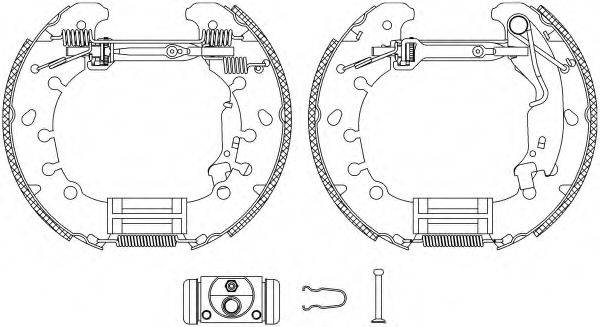 HELLA 8DB355005181 Комплект гальмівних колодок