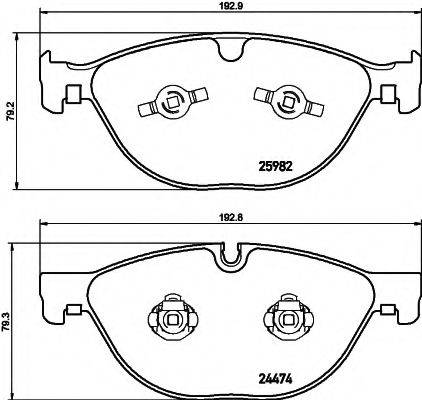 HELLA 8DB355021381 Комплект гальмівних колодок, дискове гальмо