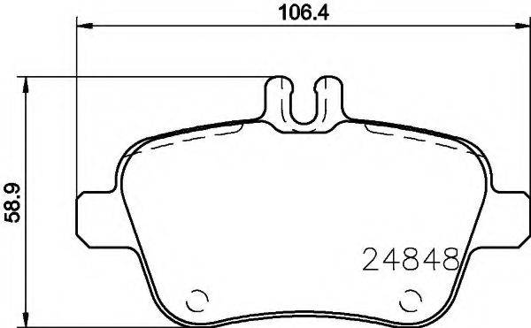 HELLA 8DB355021791 Комплект гальмівних колодок, дискове гальмо