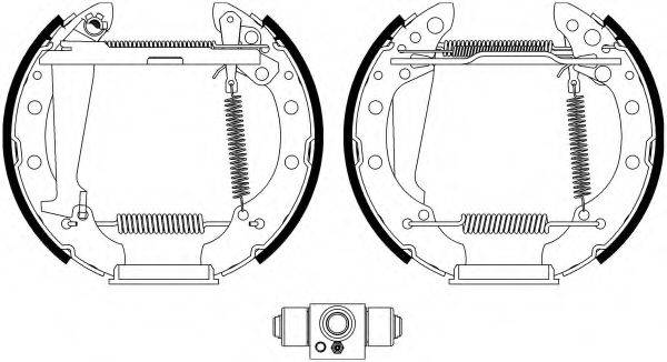 HELLA 8DB355022711 Комплект гальмівних колодок