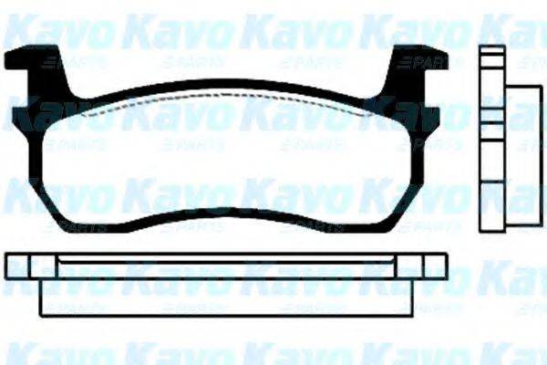 KAVO PARTS BP6504 Комплект гальмівних колодок, дискове гальмо