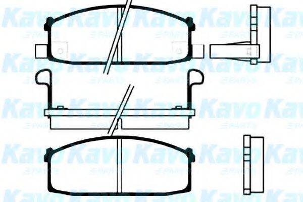 KAVO PARTS BP6509 Комплект гальмівних колодок, дискове гальмо