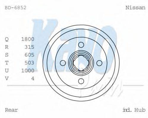 KAVO PARTS BD6852 Гальмівний барабан