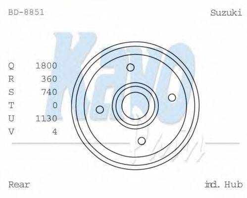 KAVO PARTS BD8851 Гальмівний барабан