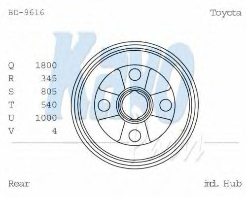 KAVO PARTS BD9616 Гальмівний барабан