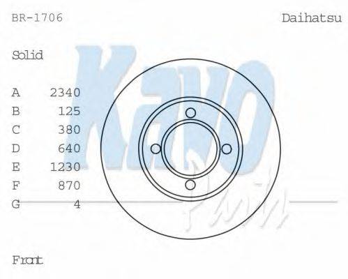 KAVO PARTS BR1706 гальмівний диск