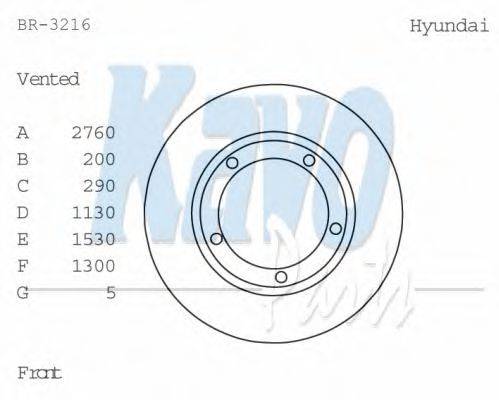 KAVO PARTS BR3216 гальмівний диск