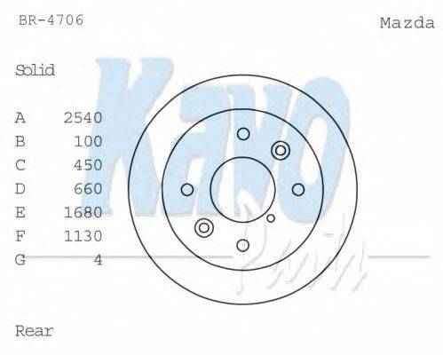 KAVO PARTS BR4706 гальмівний диск