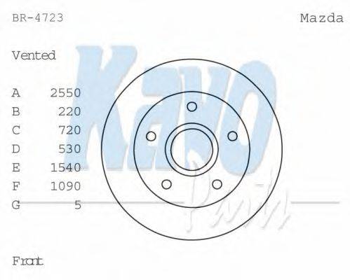 KAVO PARTS BR4723 гальмівний диск