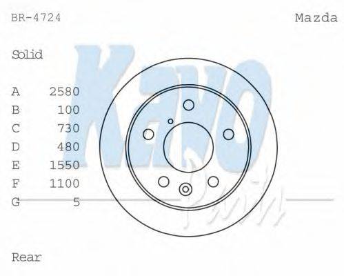 KAVO PARTS BR4724 гальмівний диск