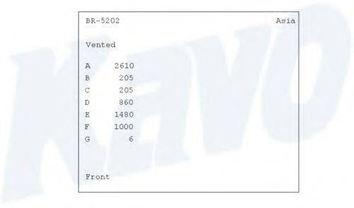 KAVO PARTS BR5202 гальмівний диск