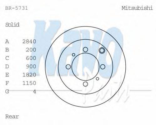 KAVO PARTS BR5731 гальмівний диск