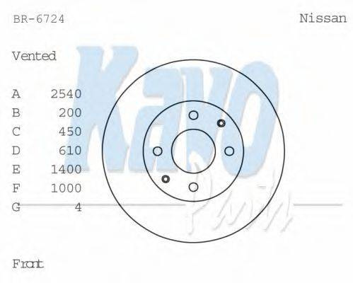 KAVO PARTS BR6724 гальмівний диск