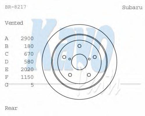 KAVO PARTS BR8217 гальмівний диск