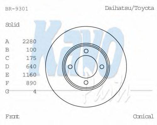 KAVO PARTS BR9301 гальмівний диск