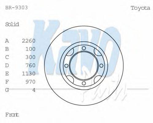 KAVO PARTS BR9303 гальмівний диск