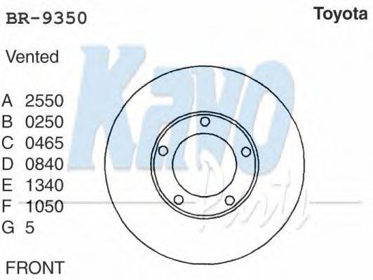 KAVO PARTS BR9350 гальмівний диск