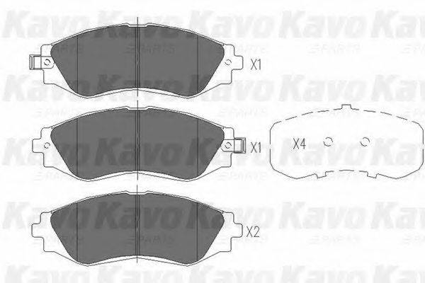 KAVO PARTS KBP1001 Комплект гальмівних колодок, дискове гальмо