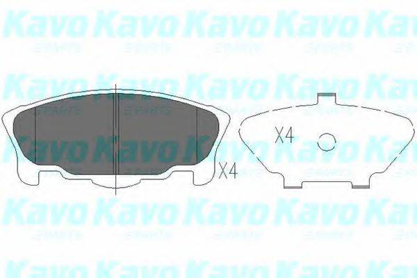 KAVO PARTS KBP1507 Комплект гальмівних колодок, дискове гальмо