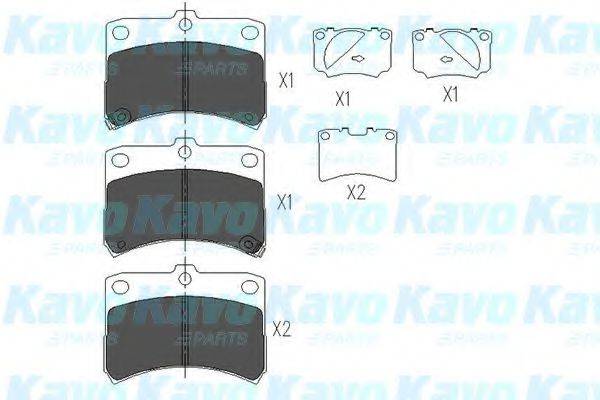 KAVO PARTS KBP1510 Комплект гальмівних колодок, дискове гальмо