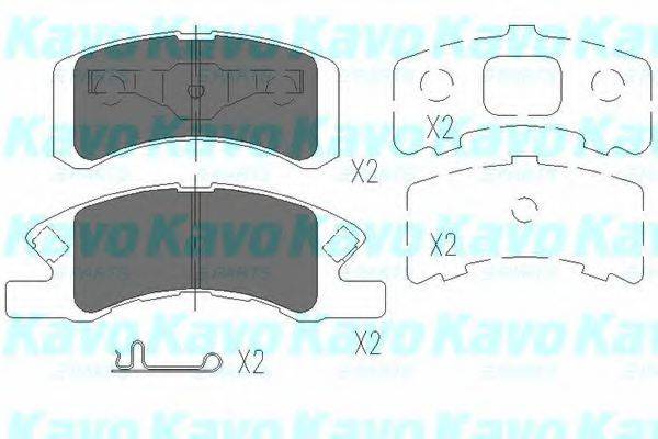 KAVO PARTS KBP1511 Комплект гальмівних колодок, дискове гальмо