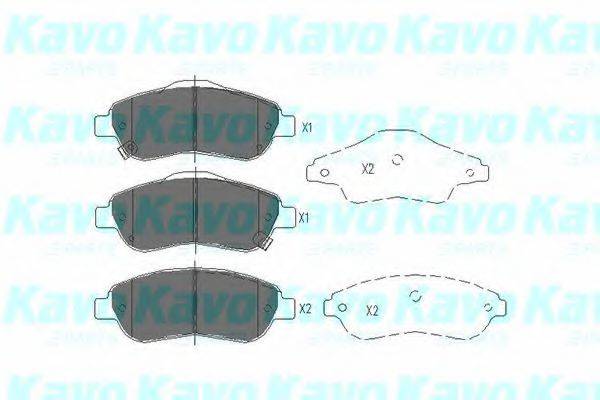 KAVO PARTS KBP2041 Комплект гальмівних колодок, дискове гальмо