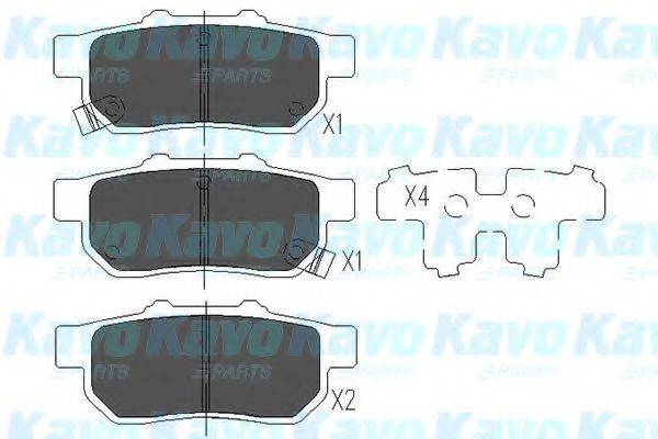 KAVO PARTS KBP2049 Комплект гальмівних колодок, дискове гальмо