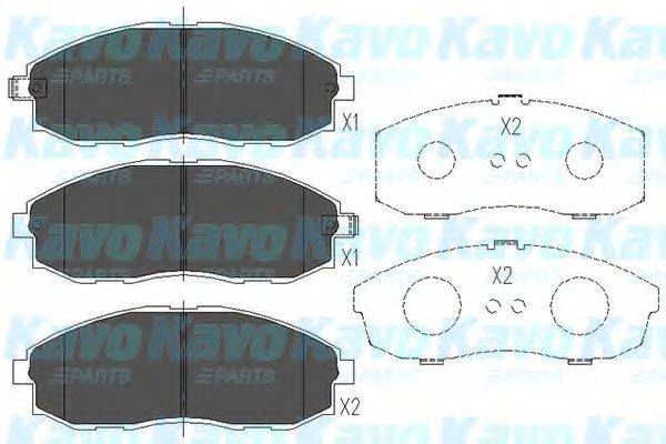 KAVO PARTS KBP3003 Комплект гальмівних колодок, дискове гальмо