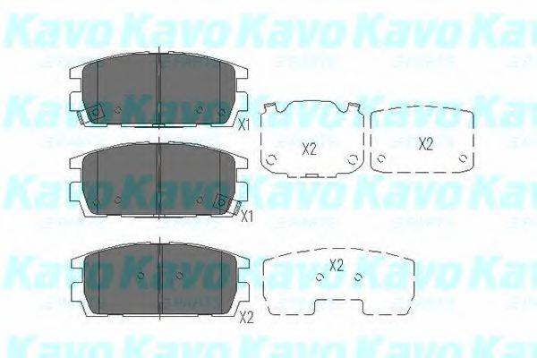 KAVO PARTS KBP3017 Комплект гальмівних колодок, дискове гальмо