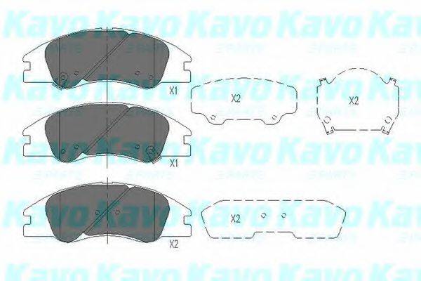 KAVO PARTS KBP4003 Комплект гальмівних колодок, дискове гальмо