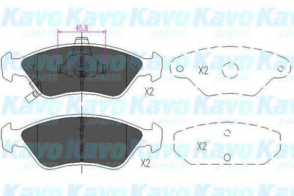 KAVO PARTS KBP4009 Комплект гальмівних колодок, дискове гальмо