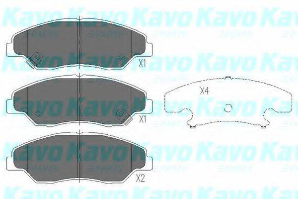 KAVO PARTS KBP4013 Комплект гальмівних колодок, дискове гальмо