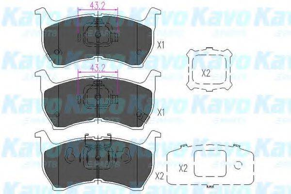 KAVO PARTS KBP4519 Комплект гальмівних колодок, дискове гальмо