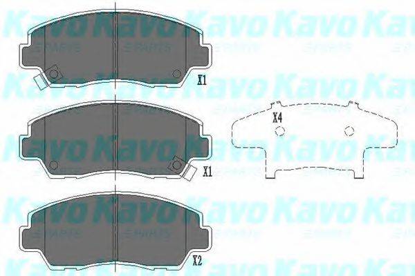 KAVO PARTS KBP4522 Комплект гальмівних колодок, дискове гальмо